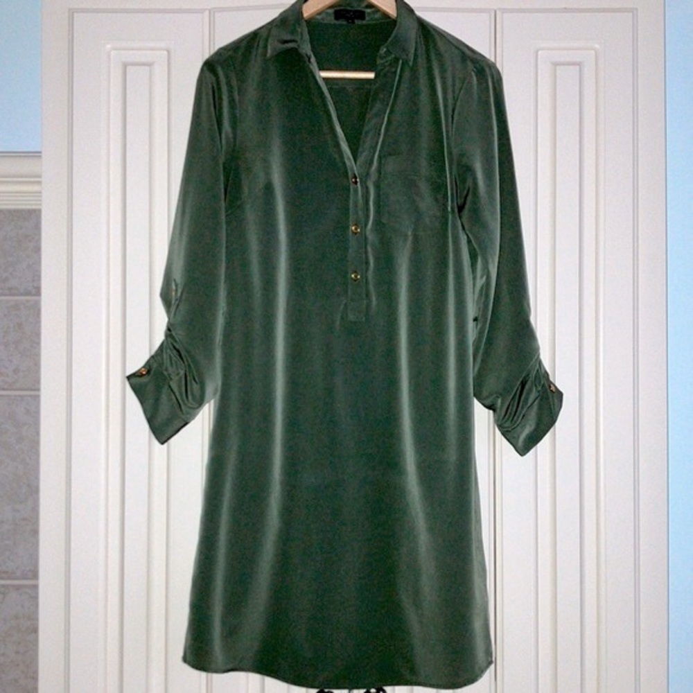 The Limited Green Long Sleeve Dress